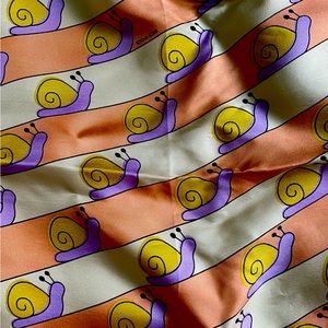 Silk COACH Diamond Scarf with Snails